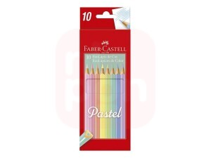 Lápis de Cor 10 Cores Pastel - Faber-Castell
