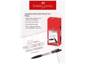 Lapiseira Poly Click Pencil 2.0. Preta - Faber-Castell